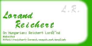 lorand reichert business card